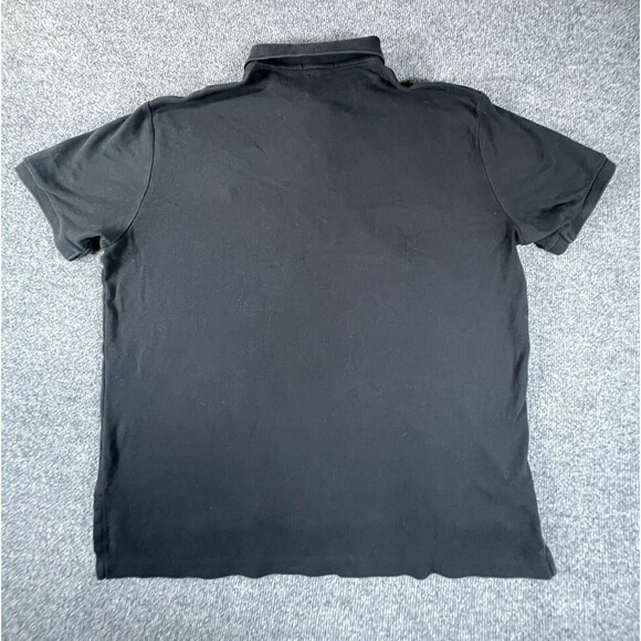 Polo Ralph Lauren Shirt Men XL Black Custom Slim Fit Red Pony Logo 1/4 Button - Picture 2 of 7